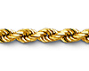 4mm 14K Yellow Gold Men's Diamond-Cut Rope Chain Necklace - Heavy 20-30in thumb 1