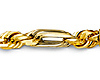 5mm 14K Yellow Gold Men's Diamond-Cut Milano Rope Chain Bracelet 8.5in thumb 1