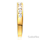 3.5mm Channel-Set CZ Wedding Band in 14K Yellow Gold thumb 2