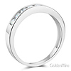 3.5mm Channel-Set Round-Cut CZ Wedding Band in 14K White Gold thumb 1