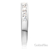 3.5mm Channel-Set Round-Cut CZ Wedding Band in 14K White Gold thumb 2