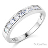 3.5mm Channel-Set Round-Cut CZ Wedding Band in 14K White Gold thumb 0