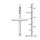 Small Rod Cross Pendant in 14K White Gold - Classic thumb 1