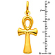 Extra Small Ankh Cross Pendant in 14K Yellow Gold thumb 1