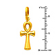 Petite Ankh Pendant in 14K Yellow Gold thumb 1