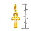 Petite Ankh Pendant in 14K Yellow Gold thumb 1