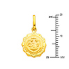 Small 14K Yellow Gold Baptism Pendant thumb 1