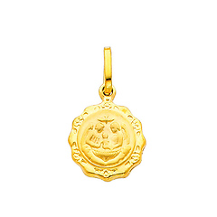 Small 14K Yellow Gold Baptism Pendant