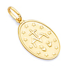 Virgin Mary Miraculous Medal Pendant in 14K Yellow Gold - Mini thumb 1