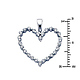 Classic 14K White Gold CZ Open Heart Pendant thumb 1