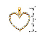 14K Yellow Gold CZ Open Heart Pendant thumb 1