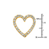 Classic 14K Yellow Gold CZ Heart Pendant thumb 1