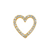 Classic 14K Yellow Gold CZ Heart Pendant thumb 0