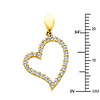 Modern 14K Yellow Gold CZ Heart Pendant thumb 1