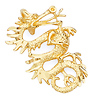 Chinese Dragon Pendant in 14K Yellow Gold - Small thumb 0