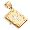 Santa Biblia Spanish Bible Book Pendant in 14K Yellow Gold thumb 1