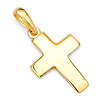 Petite Wide Cross Pendant in 14K Yellow Gold - Classic thumb 0