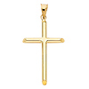 Medium Rod Cross Pendant in 14K Yellow Gold - Classic thumb 1