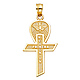 My First Communion Spanish Text Cross Pendant in 14K Yellow Gold- Small thumb 1