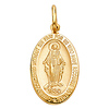 Oval 14K Yellow Gold Lady Of Guadalupe Pendant thumb 1