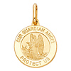 14K Yellow Gold Guardian Angel Pendant thumb 1