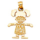 It's a Girl Charm Pendant in 14K Yellow Gold - Petite thumb 1