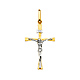 Faithful 14K Two-Tone Gold Crucifix Pendant thumb 1