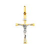 Faithful 14K Two-Tone Gold Crucifix Pendant thumb 1