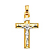 Graceful 14K Two-Tone Gold Crucifix Pendant thumb 1