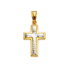 14K Yellow Gold Cross Religious Pendant thumb 1