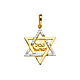 CZ Shema Yisrael Star of David Pendant in 14K Yellow Gold thumb 1
