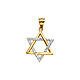 Cubic Zirconia CZ Star of David Pendant in 14K Yellow Gold thumb 1