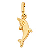 Leaping Dolphin Charm Pendant in 14K Yellow Gold - Petite thumb 0