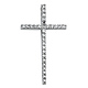 Small Round-Cut CZ Cross Pendant in 14K White Gold thumb 1