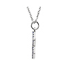 14K White Gold Blue Sapphire Star of David Charm Necklace thumb 1