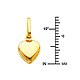 Petite Classic Heart Pendant in Solid 14K Yellow Gold thumb 1