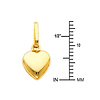Petite Classic Heart Pendant in Solid 14K Yellow Gold thumb 1