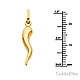 Small Cornicello Italian Horn Pendant in 14K Yellow Gold thumb 1