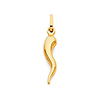 Small Cornicello Italian Horn Pendant in 14K Yellow Gold thumb 0
