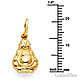 Happy Laughing God Hotei Buddha Pendant in 14K Yellow Gold - Petite thumb 1