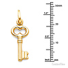 Figure 8 Antique-Style Key Pendant in 14K Yellow Gold - Petite thumb 1