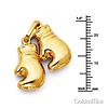 Pair of Boxing Gloves Charm Pendant in 14K Yellow Gold - Mini thumb 1