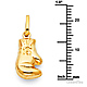 Single Boxing Glove Charm Pendant in 14K Yellow Gold - Petite thumb 1