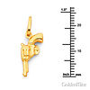 Pistol Charm Pendant in 14K Yellow Gold - Petite thumb 1