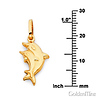 Mother & Child Dolphin Pendant in 14K Yellow Gold - Petite thumb 1