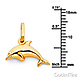 Jumping Dolphin Charm Pendant in 14K Yellow Gold - Mini thumb 2