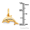Jumping Dolphin Charm Pendant in 14K Yellow Gold - Mini thumb 2
