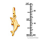 Leaping Dolphin Charm Pendant in 14K Yellow Gold - Petite thumb 1