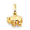 Junior Elephant Charm Pendant in 14K Yellow Gold - Mini thumb 0