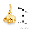 Baby Elephant Charm Pendant in 14K Yellow Gold - Mini thumb 1